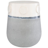 Mulvane Garden Stool, Blue Gray-Furniture - Accent Tables-High Fashion Home