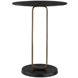 Aperture Accent Table, Brass/Black-Furniture - Accent Tables-High Fashion Home