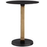 Aperture Accent Table, Brass/Black-Furniture - Accent Tables-High Fashion Home