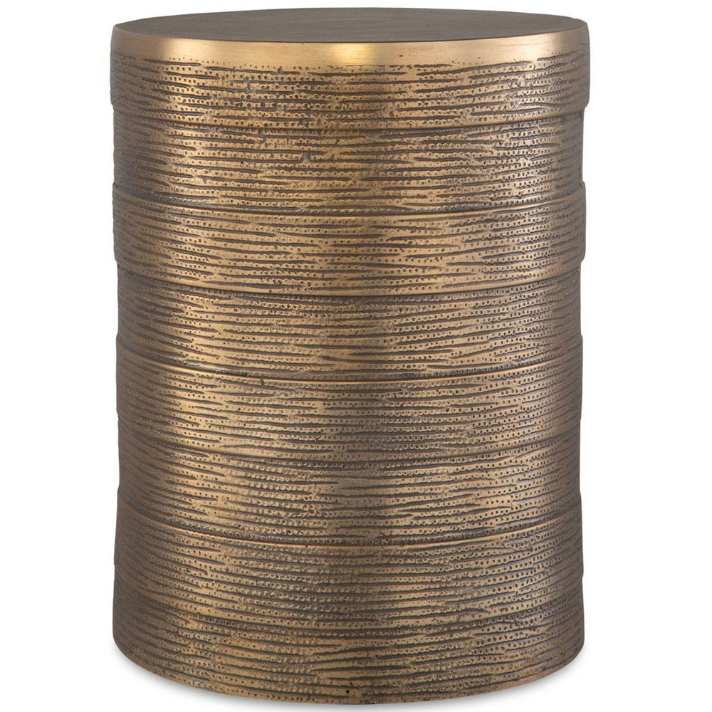 Odin Accent Table, Antique Brass