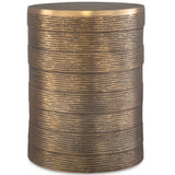 Odin Accent Table, Antique Brass