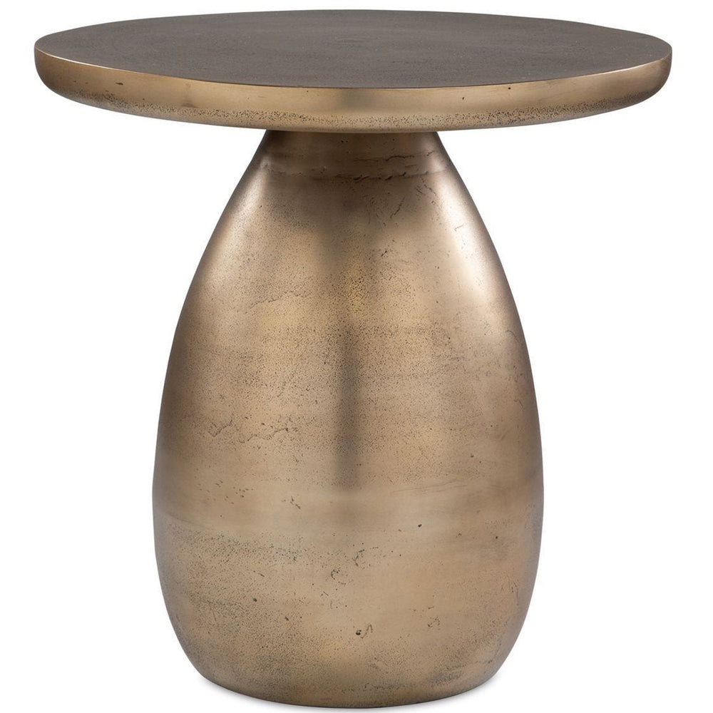 Antigua Side Table, Antique Brass-Furniture - Accent Tables-High Fashion Home