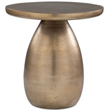 Antigua Side Table, Antique Brass-Furniture - Accent Tables-High Fashion Home