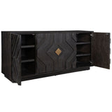 Faulkner 4 Door Cabinet, Dark Natural