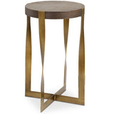 Drew Accent Table, Brass