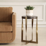 Drew Accent Table, Brass