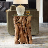 Rozel End Table, Natural-Furniture - Accent Tables-High Fashion Home