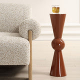 Hepler Drink Table, Terracotta-Furniture - Accent Tables-High Fashion Home