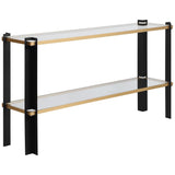 Cunene Console Table, Black/Gold