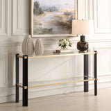 Cunene Console Table, Black/Gold