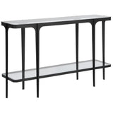 Atchison Console Table, Satin Black-Furniture - Accent Tables-High Fashion Home