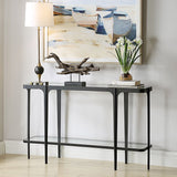 Atchison Console Table, Satin Black-Furniture - Accent Tables-High Fashion Home
