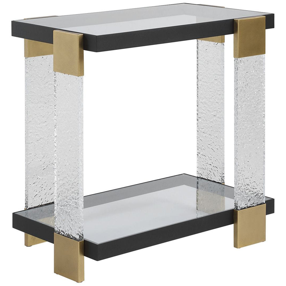 Bendena Side Table, Black/Gold