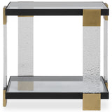 Bendena Side Table, Black/Gold