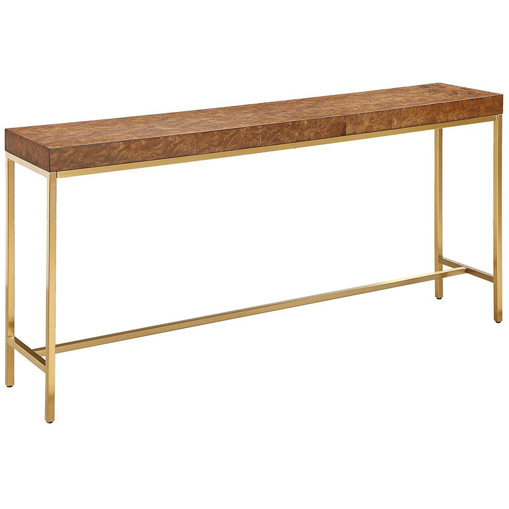 Moran Console Table, Burl-Furniture - Accent Tables-High Fashion Home