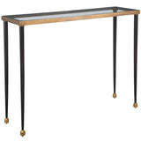 Stiletto Console Table, Black/Gold-Furniture - Accent Tables-High Fashion Home