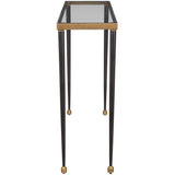 Stiletto Console Table, Black/Gold-Furniture - Accent Tables-High Fashion Home