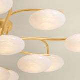 Bayberry 12 Light Semi Flush, Vintage Gold Leaf