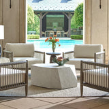 Parra Indoor-Outdoor Coffee Table, Limestone-Furniture - Accent Tables-High Fashion Home