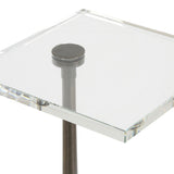 Pelton Drink Table, Clear-Furniture - Accent Tables-High Fashion Home