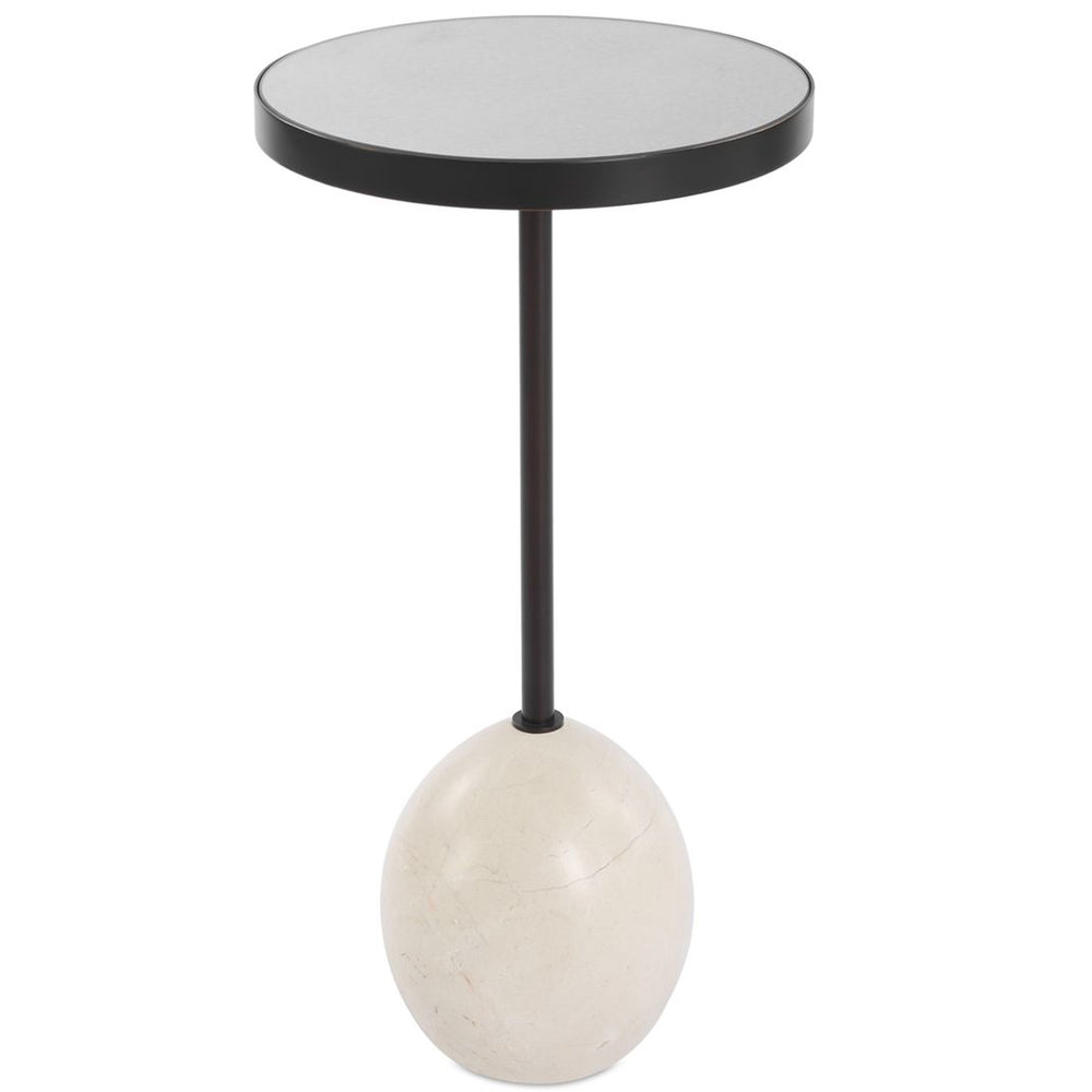 Odesa Accent Table, Black/White