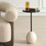 Odesa Accent Table, Black/White