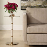 Cyprus Accent Table, Brass