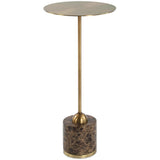 Verlin Drink Table, Brushed Brass-Furniture - Accent Tables-High Fashion Home