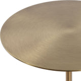 Verlin Drink Table, Brushed Brass-Furniture - Accent Tables-High Fashion Home