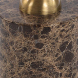 Verlin Drink Table, Brushed Brass-Furniture - Accent Tables-High Fashion Home