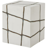 Rocklyn Garden Stool, White-Furniture - Accent Tables-High Fashion Home