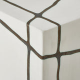 Rocklyn Garden Stool, White-Furniture - Accent Tables-High Fashion Home