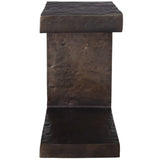 Obra Side Table, Dark Bronze-Furniture - Accent Tables-High Fashion Home