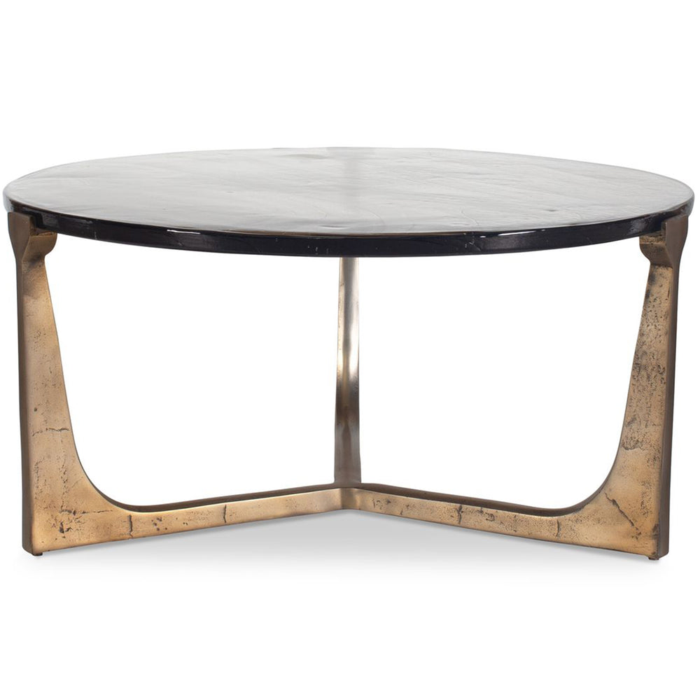 Bohdi Coffee Table, Antique Brass