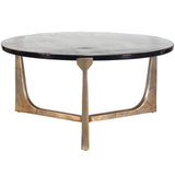 Bohdi Coffee Table, Antique Brass