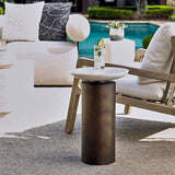 Olso Accent Table, Bronze-Furniture - Accent Tables-High Fashion Home