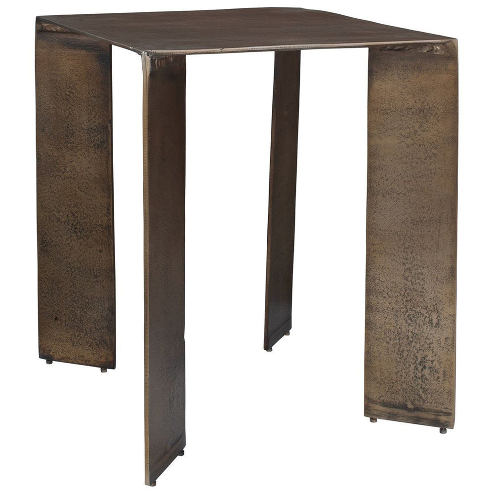 Reade Accent Table, Antique Brass-Furniture - Accent Tables-High Fashion Home