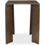 Reade Accent Table, Antique Brass-Furniture - Accent Tables-High Fashion Home