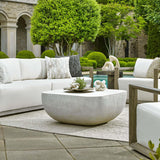 Alma Coffee Table, Warm Limestone-Furniture - Accent Tables-High Fashion Home