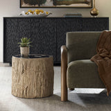 Arco Accent Table, Warm White-Furniture - Accent Tables-High Fashion Home