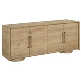 Evanston 4 Door Cabinet, Natural-Furniture - Storage-High Fashion Home
