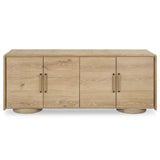 Evanston 4 Door Cabinet, Natural-Furniture - Storage-High Fashion Home