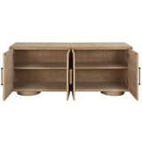 Evanston 4 Door Cabinet, Natural-Furniture - Storage-High Fashion Home