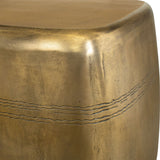 Saguaro Side Table, Aged Brass-Furniture - Accent Tables-High Fashion Home