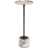 Brunson Drink Table, Black/White-Furniture - Accent Tables-High Fashion Home