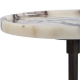 Brunson Drink Table, Black/White-Furniture - Accent Tables-High Fashion Home