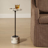 Brunson Drink Table, Black/White-Furniture - Accent Tables-High Fashion Home