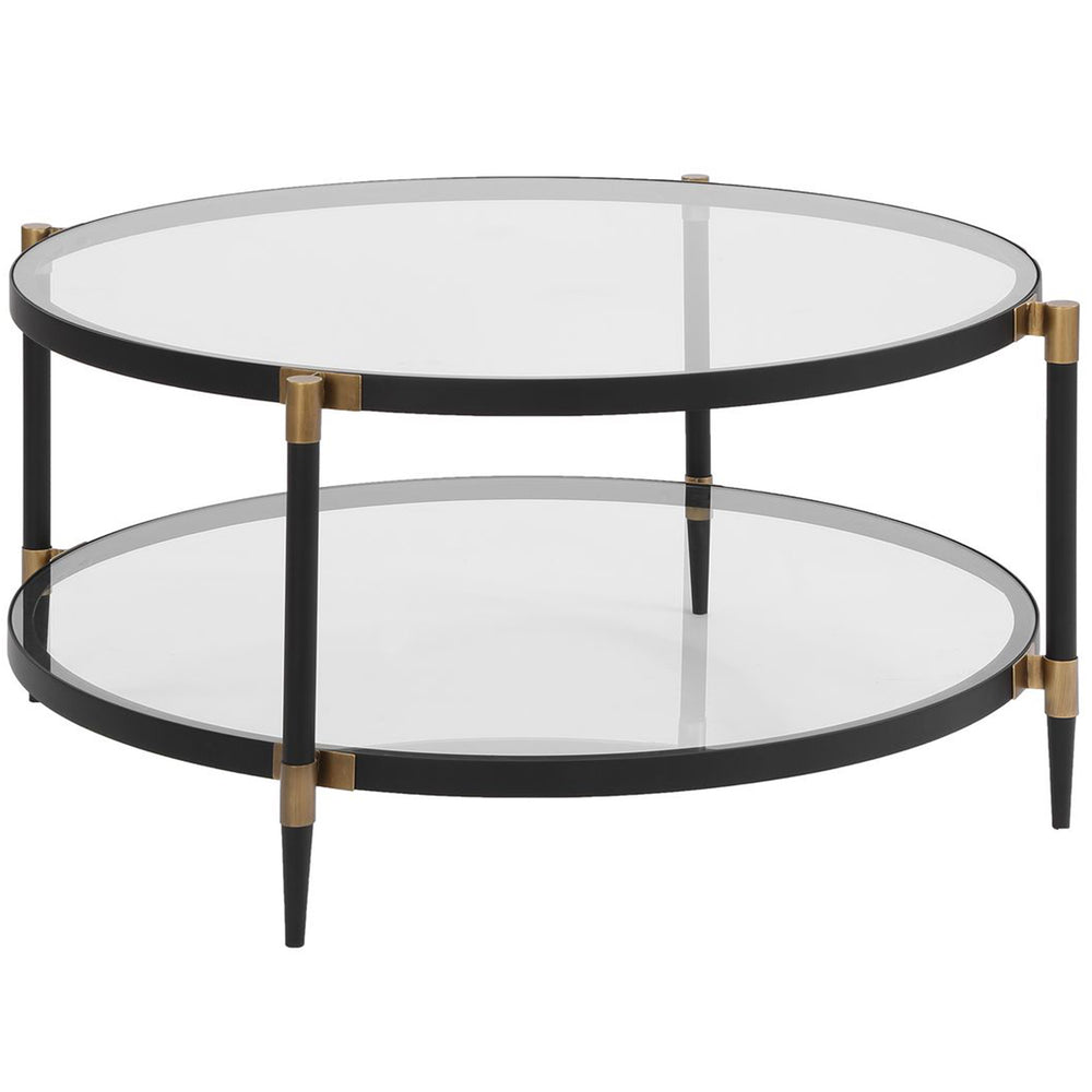 Chadid Coffee Table, Black-Furniture - Accent Tables-High Fashion Home