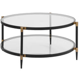 Chadid Coffee Table, Black-Furniture - Accent Tables-High Fashion Home
