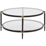 Chadid Coffee Table, Black-Furniture - Accent Tables-High Fashion Home